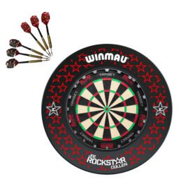 Target Darts TOR Dart Board + Winmau Joe Cullen Rockstar Surround + Darts