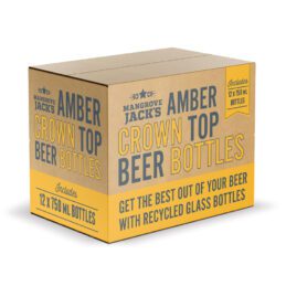Mangrove Jacks Heavy Duty Amber Crown Seal Bottle 12 Pack 750ml Homebrewing