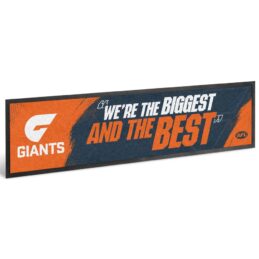 Greater Western Giants AFL Team Song Bar Mat Runner