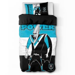 Adelaide Port Power AFL Team Logo Single Quilt Cover Set