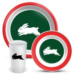 South Sydney Rabbitohs NRL Rugby Melamine Plate Bowl Cup Set