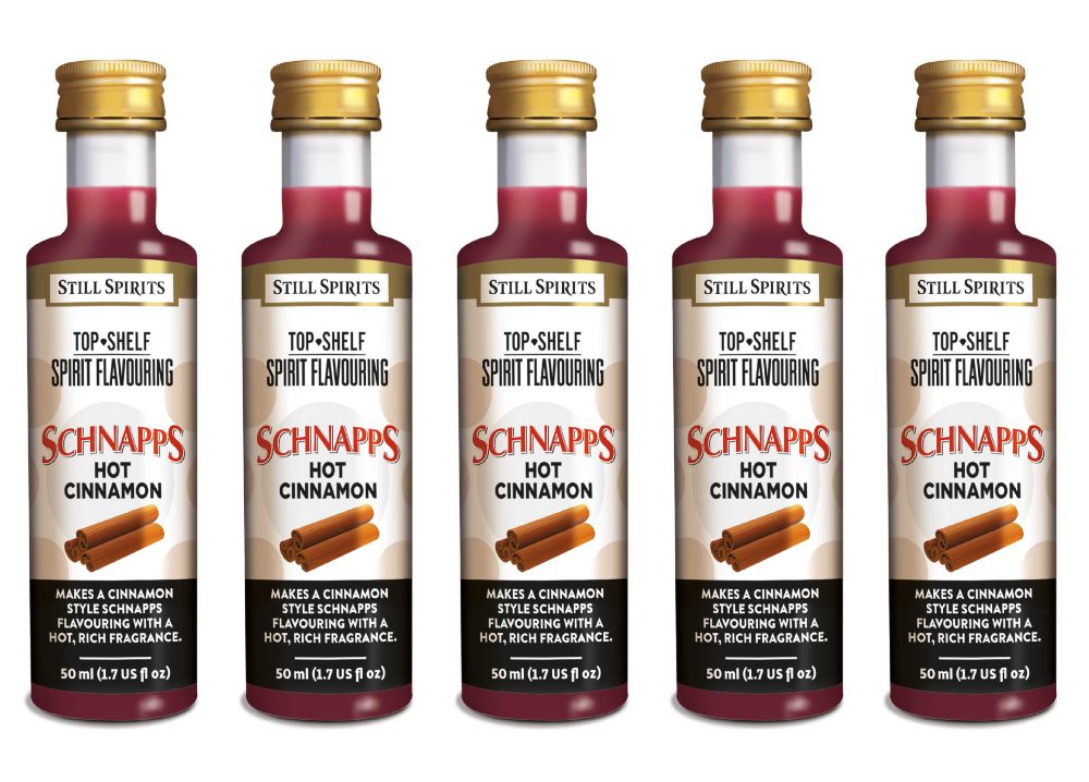 Still Spirits Top Shelf Hot Cinnamon Schnapps Essence 5 PK Brew Distilling 1 Still Spirits Top Shelf Hot Cinnamon Schnapps Essence 5 PK Brew Distilling
