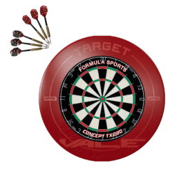 Formula TX290 Bristle Dart Board + Target Vale Surround + Darts Set