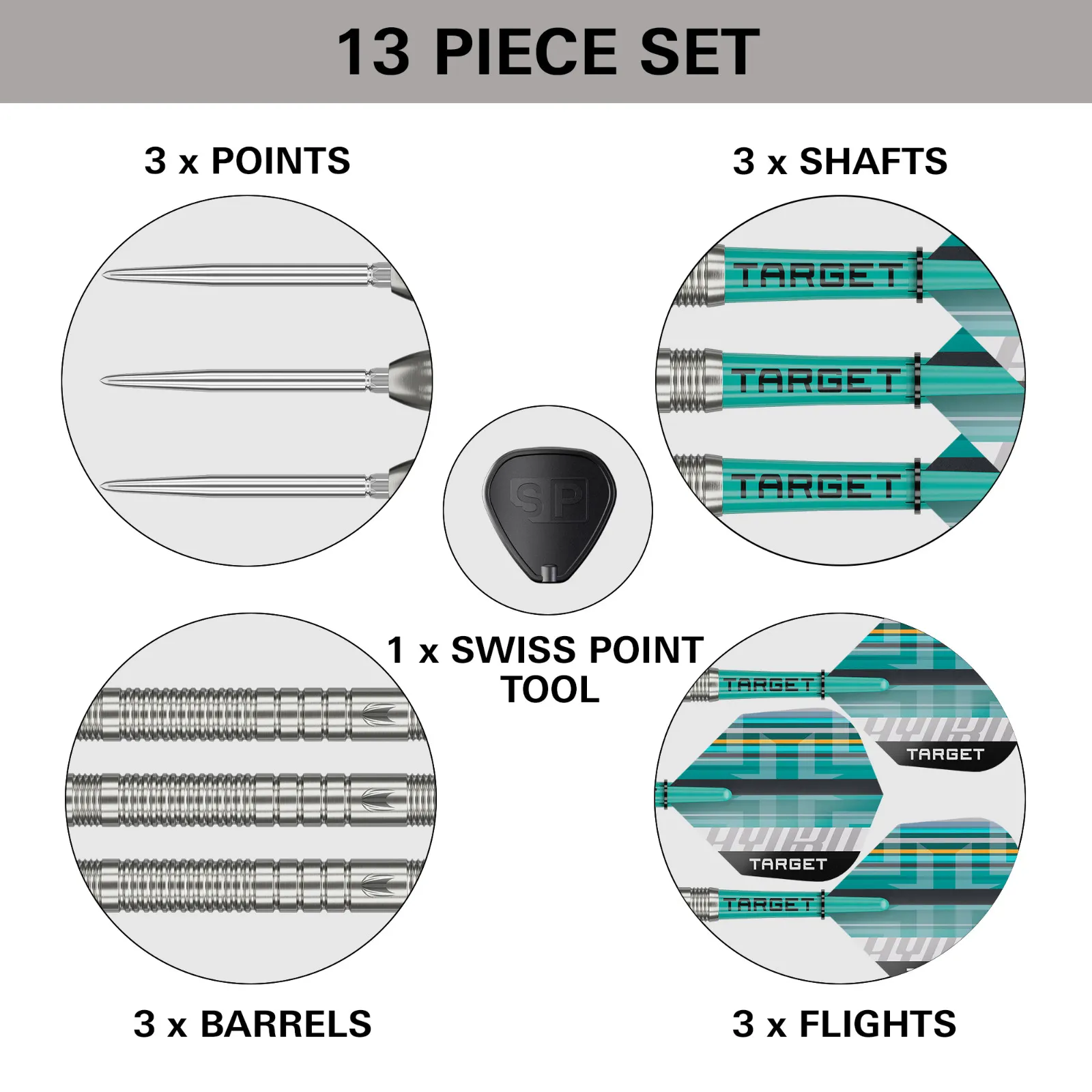 Target Hydro 90% Tungsten 03 Swiss Point Steel Tip Darts - Image 4