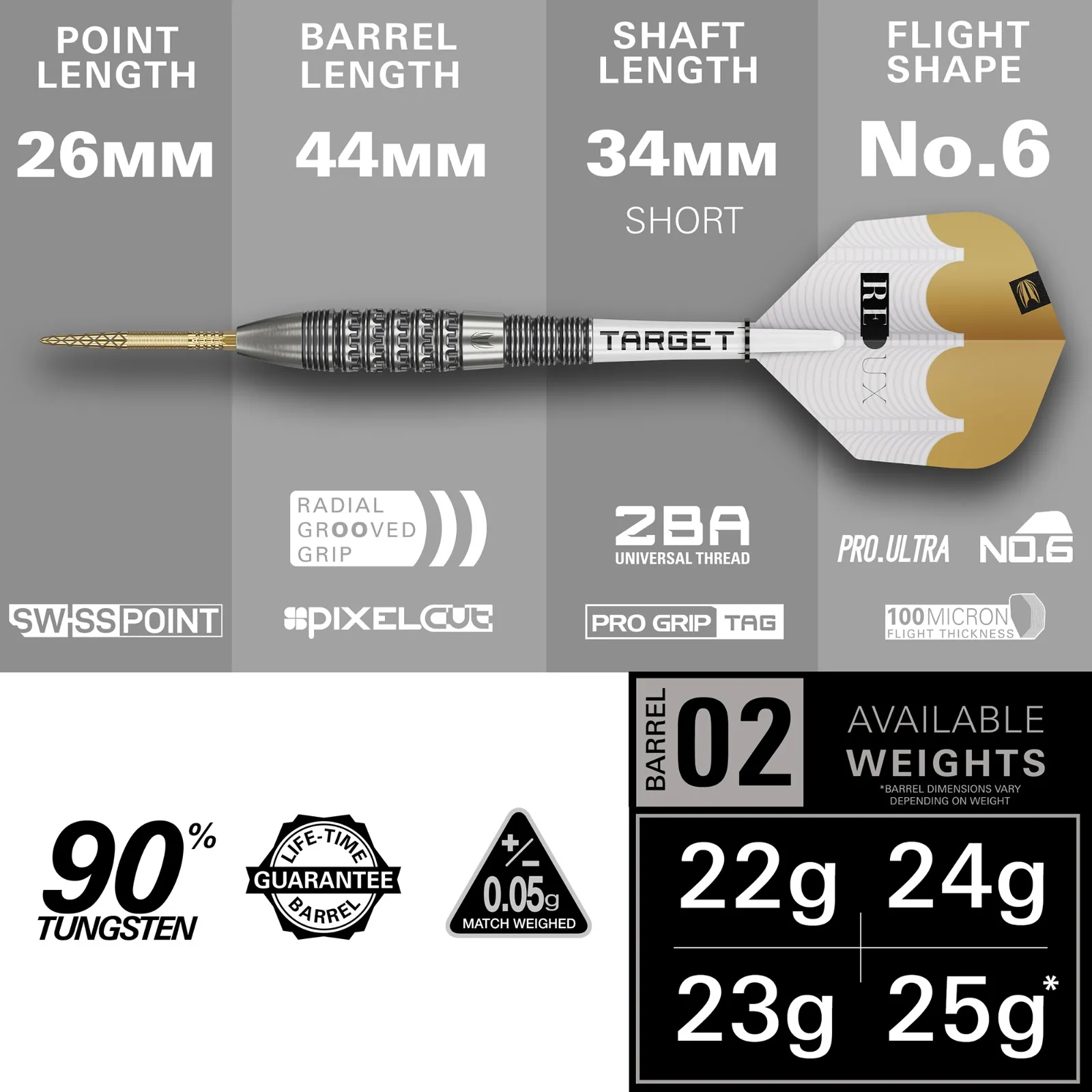 Target Redux 90% Tungsten Swiss Point Steel Tip Darts 02 - Image 2