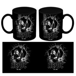 ACDC Ceramic Coffee Mug Cup Aussie Lightning Design