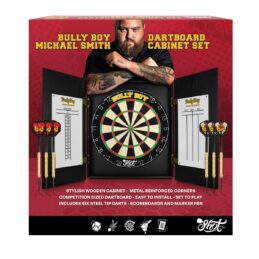 Shot Darts Official Michael Smith Bully Boy Dartboard Cabinet Set