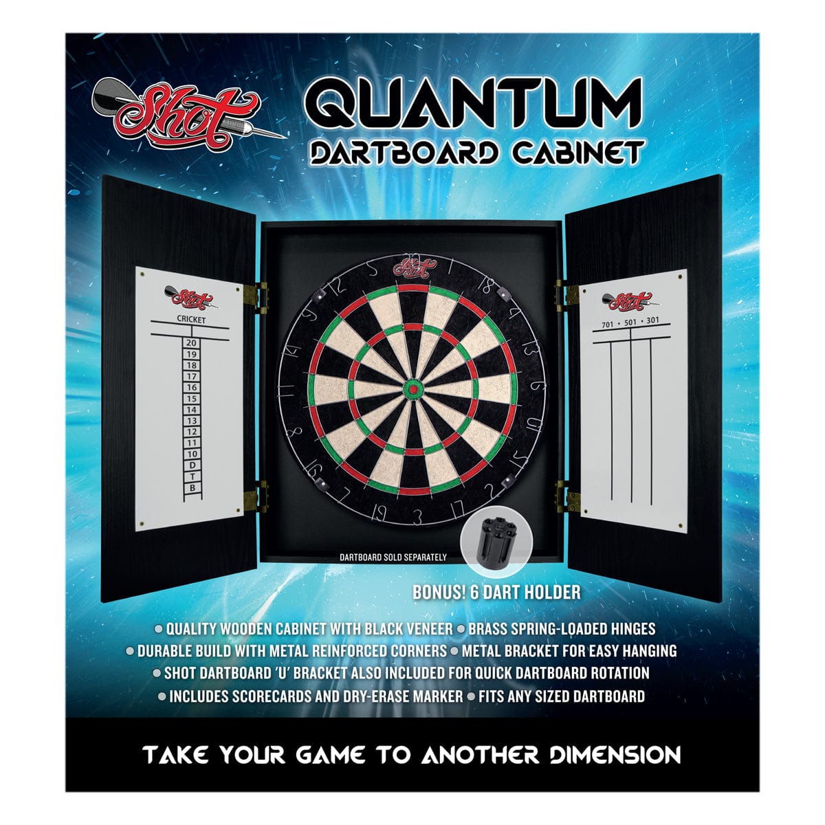 WINMAU PDS Diamond Plus Dartboard + Shot Darts Quantum Cabinet + Darts Set 5 WINMAU PDS Diamond Plus Dartboard + Shot Darts Quantum Cabinet + Darts Set - Image 5