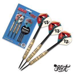 Shot Darts Solo Brass Steel Tip Dart Set 18gm