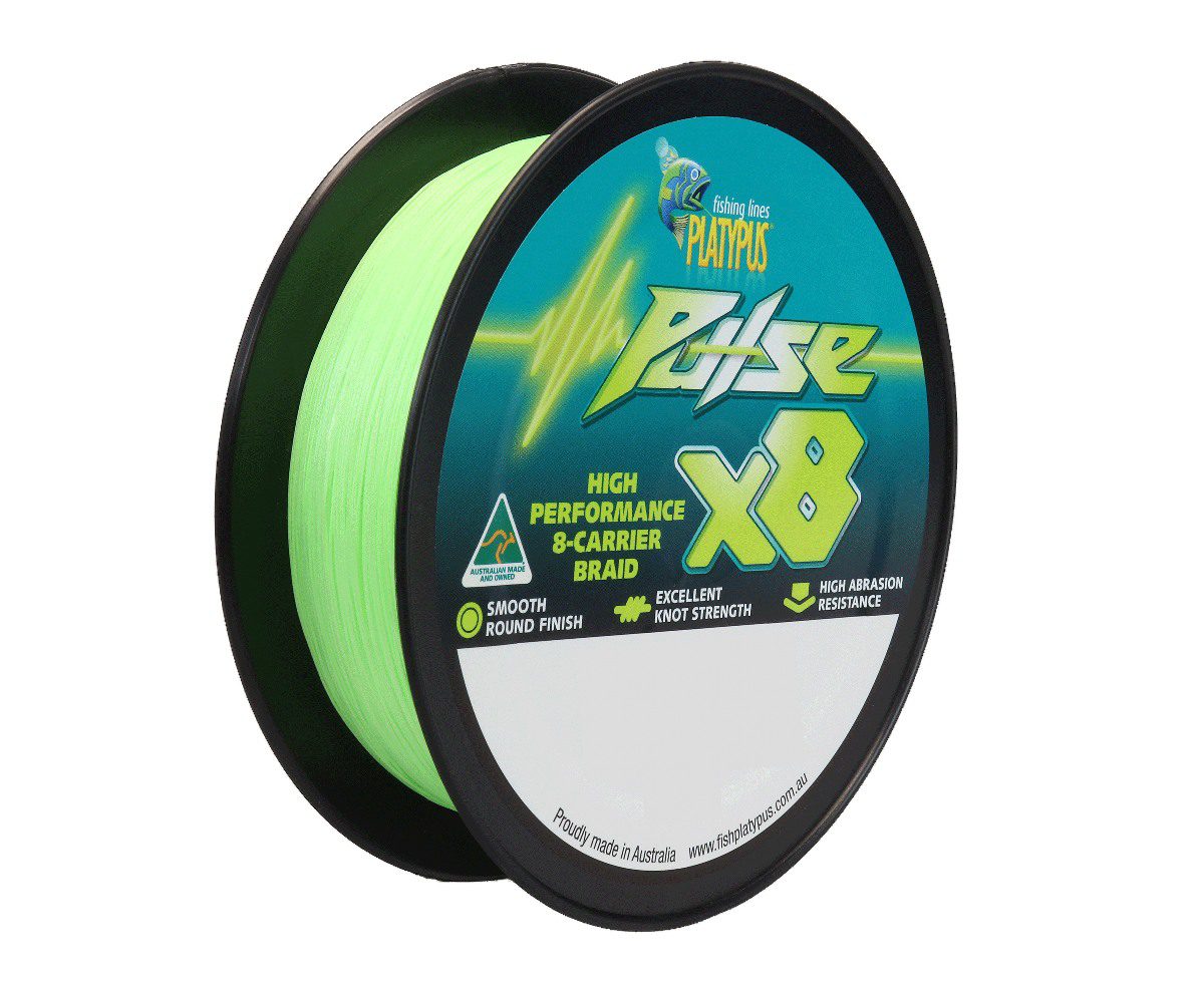 Platypus Pulse X8 Braid Green 150M 6lb to 80lb Australian Made Fishing Line 2 Platypus Pulse X8 Braid Green 150M 6lb to 80lb Australian Made Fishing Line - Image 2
