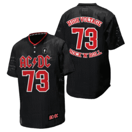 ACDC World Tour Baseball Jersey High Voltage Rock'n'Roll Shirt