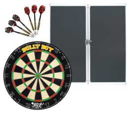 Shot Darts Michael Smith Bully Boy Dart Board + Aluminium Cabinet + Darts