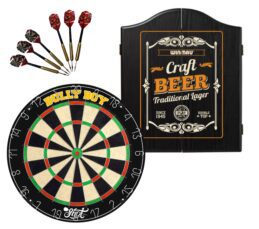 Shot Darts Michael Smith Bully Boy Dart Board + Winmau Craft Beer Cabinet + Darts