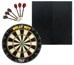 Shot Darts Michael Smith Bully Boy Dart Board + Formula Black Cabinet + Darts