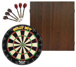 Shot Darts Michael Smith Bully Boy Dart Board + Formula Walnut Cabinet + Darts