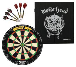 Shot Darts Michael Smith Dart Board + Winmau War Pig Cabinet + Darts