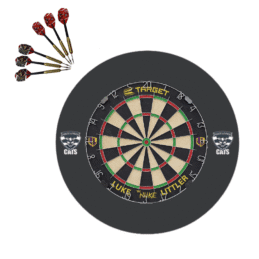 Target Darts Luke Littler Dartboard + AFL Geelong Cats Surround + Darts
