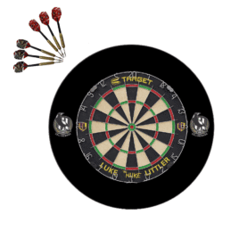 Target Darts Luke Littler Dartboard + AFL Collingwood Magpies Surround + Darts