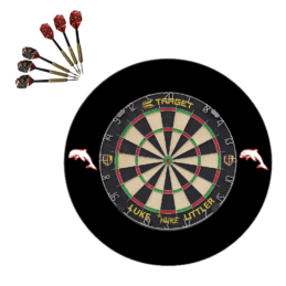 Target Darts Luke Littler The Nuke Dartboard + NRL Redcliffe Dolphins Surround + Darts