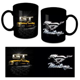 FORD Mustang Pony Coffee Black Mug Cup 330ml