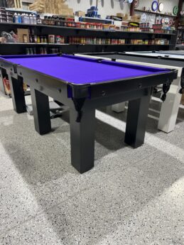 Standard Modern Black Pool Snooker Billiard Table 7ft Purple Felt