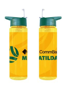 FFA Australian Soccer Matildas Supporter Tritan Drink Bottle Yellow