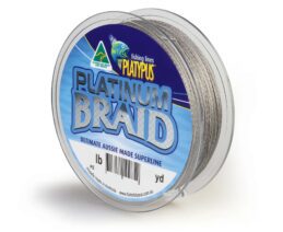 Platypus Platinum Braid 300Yds 10lb to 80lb Grey Australian Made Fishing Line