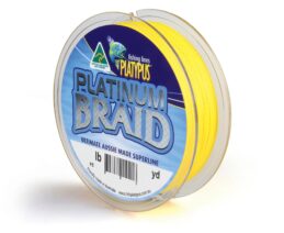 Platypus Platinum Braid 300Yds 6lb to 80lb Yellow Australian Made Fishing Line