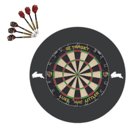 Target Darts Luke Littler Dartboard + NRL South Sydney Rabbitohs Surround + Darts