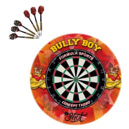 Formula TX290 Bristle Dart Board + Shot Michael Smith Bully Boy Surround + Darts Set