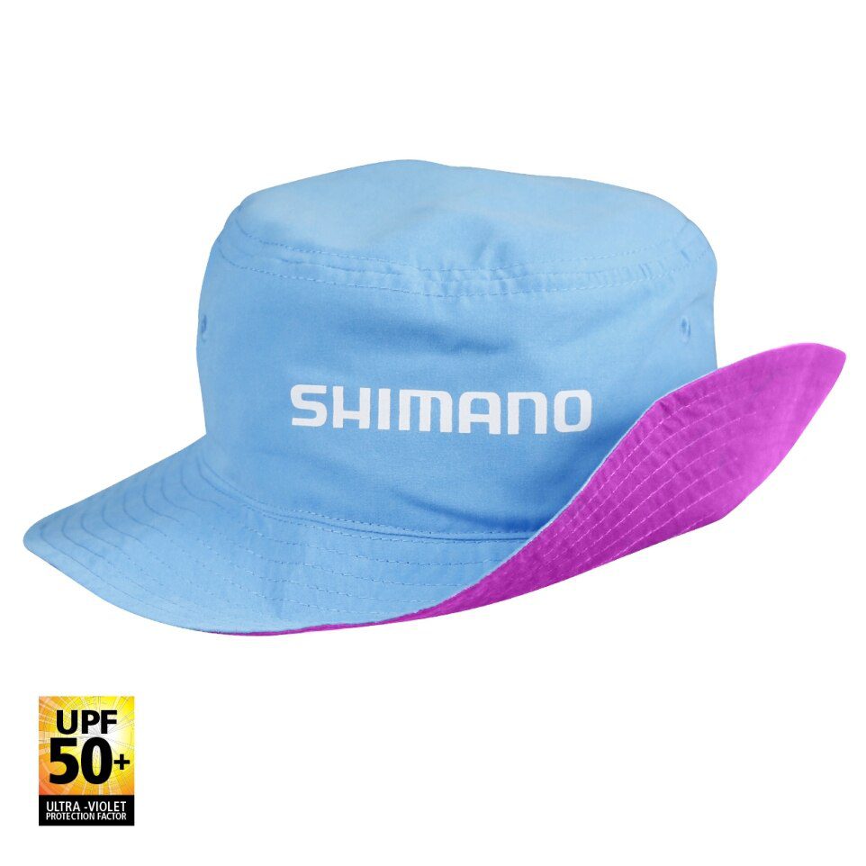 Shimano Kids Reversible Bucket Fishing Hat - Pink/Cyan 1 Shimano Kids Reversible Bucket Fishing Hat - Pink/Cyan