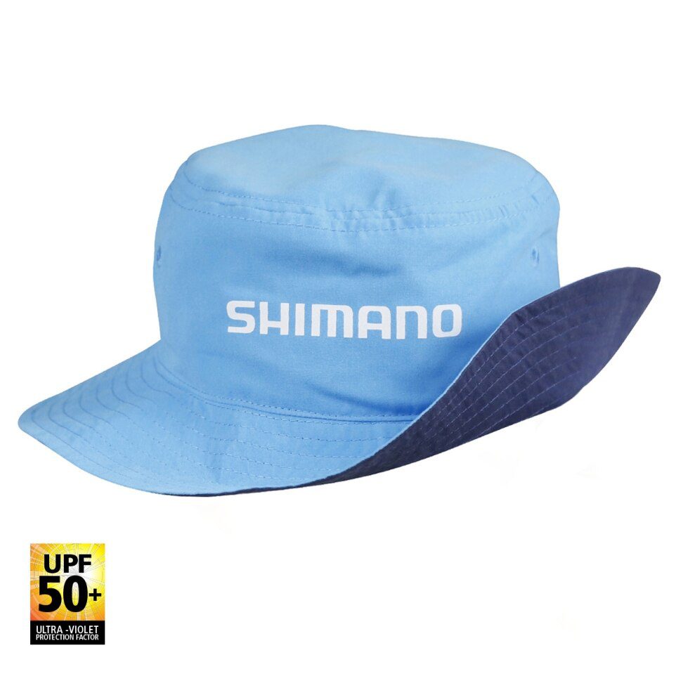 Shimano Kids Reversible Bucket Fishing Hat - Navy/Cyan 1 Shimano Kids Reversible Bucket Fishing Hat - Navy/Cyan
