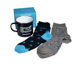 Shimano Fishing Enamel Mug & Dress Sock 2Pc Gift Set Coffee Outdoors & Camping