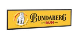 Bundaberg Rum Bundy Bear Yellow Bar Runner Mat - Home Bar Runner