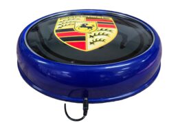 Porsche LED Bar Lighting Wall Sign Light Button BLUE