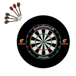 Pro Star Genuine Bristle Dart Board + Greater Western Giants AFL Surround + Darts