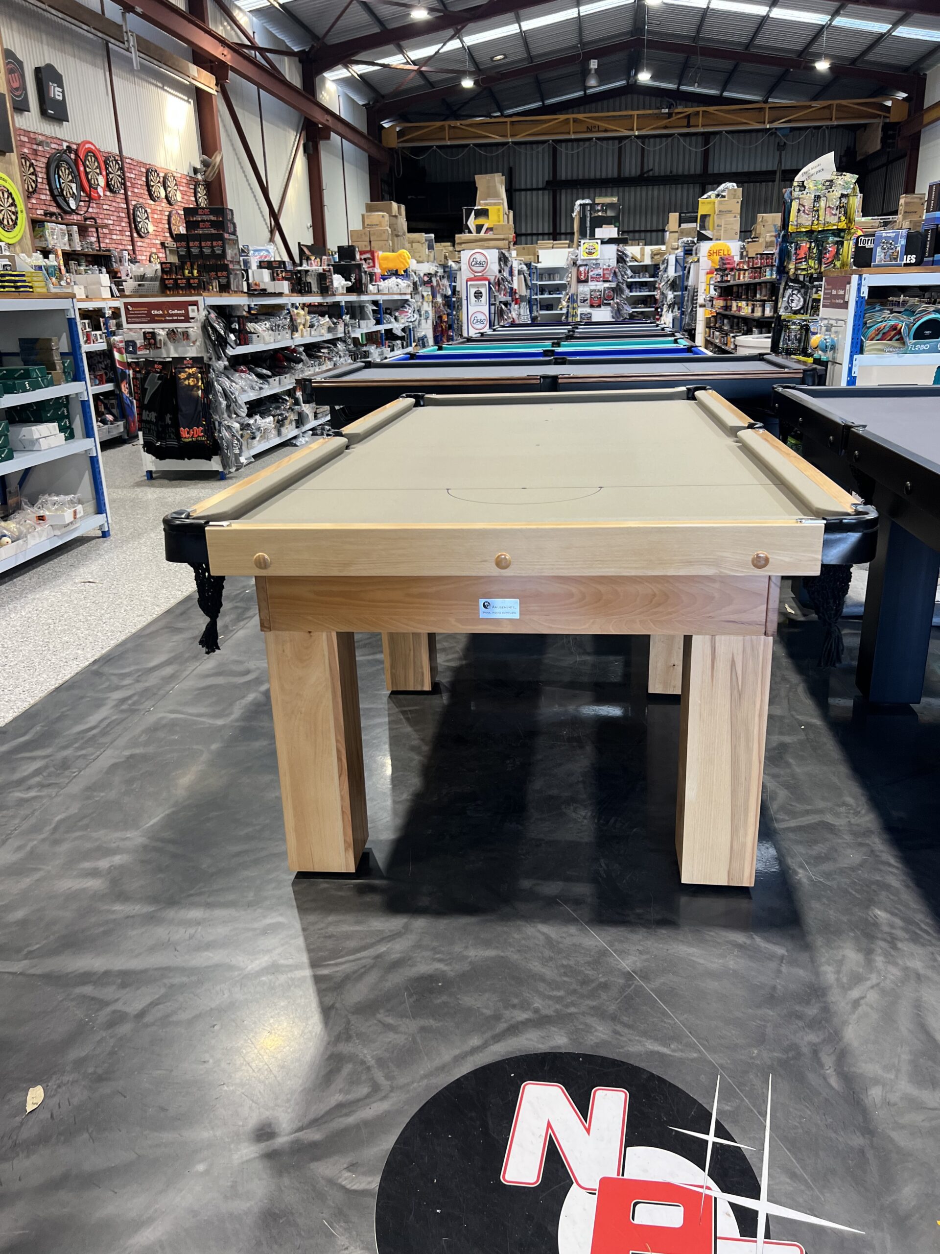 Standard Modern Beach Pool Snooker Billiard Table 8ft Taupe English Felt 3 Standard Modern Beach Pool Snooker Billiard Table 8ft Taupe English Felt - Image 3