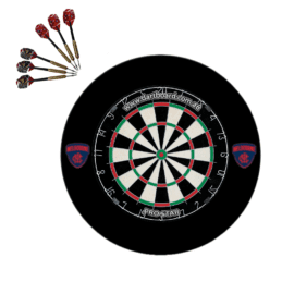 Pro Star Genuine Bristle Dart Board + Melbourne Demons AFL Surround + Darts