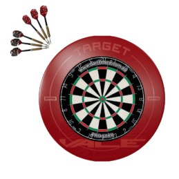 Pro Star Genuine Bristle Dart Board + Target Tor Vale Surround + Darts