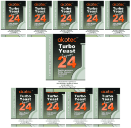 Alcotec 24hr Turbo Yeast 10 Pack Homebrew Spirit Distilling Brewing