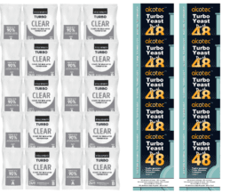 Alcotec 48hr Turbo Yeast & Still Spirits Clear Combo 10 Pack Homebrew Distilling