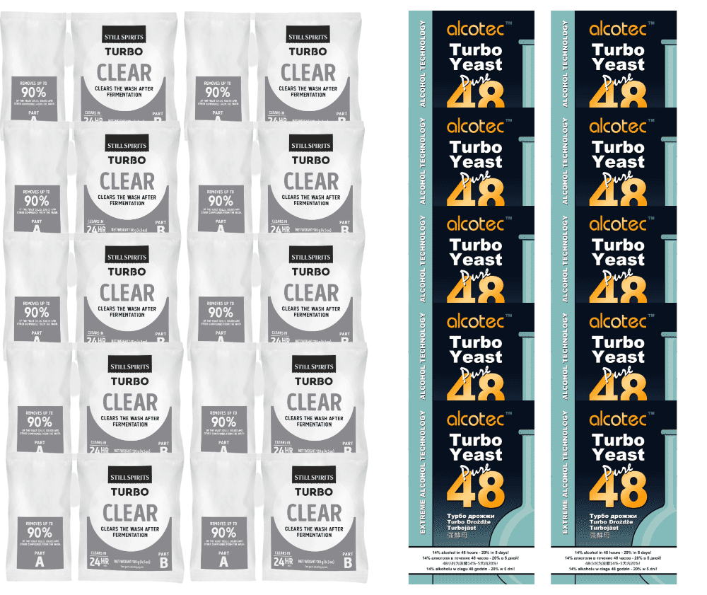 Alcotec 48hr Turbo Yeast & Still Spirits Clear Combo 10 Pack Homebrew Distilling 1 Alcotec 48hr Turbo Yeast & Still Spirits Clear Combo 10 Pack Homebrew Distilling