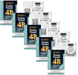 Alcotec 48hr Turbo Yeast & Still Spirits Clear Combo 5 Pack Homebrew Distilling