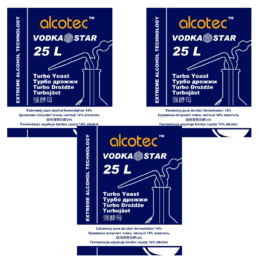 Alcotec Vodka Star Turbo Yeast 3 Pack Homebrew Spirit Distilling Brewing