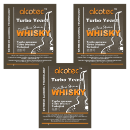 Alcotec Whiskey Turbo Yeast 3 Pack Homebrew Spirit Distilling Brewing