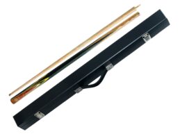 Dufferin HCY Ash Burl Yellow White Pool Snooker Billiard Cue + Black Case Set