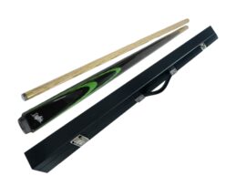 Dufferin Ash S Green Pool Snooker Billiard Cue + Black Case Set