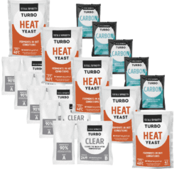 Heat Turbo Yeast, Clear & Carbon Pro Kit 5 Pack Spirit Distilling Brewing