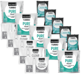 Pure Turbo Yeast, Clear & Carbon Pro Kit 5 Pack Spirit Distilling Brewing