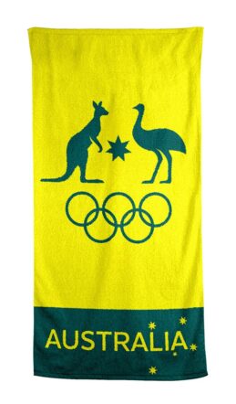 Australian Olympic Team Beach Towel Pool Summer Green Gold Supporter Merchandise